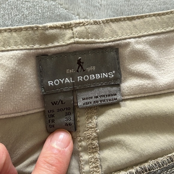 Royal Robbins Shorts Hiking Nylon Tan Sz 30/10 - Picture 9 of 17